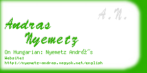 andras nyemetz business card